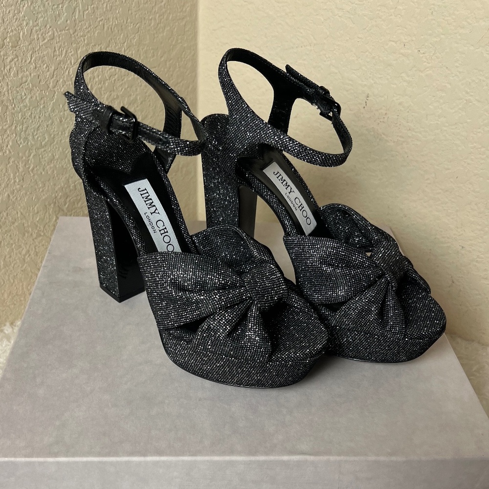 Jimmy Choo Glitter Sandals Women's Size: 6.5